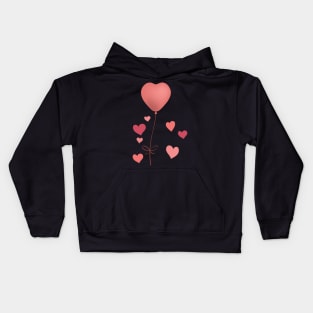 Cute Heart Balloon Kids Hoodie